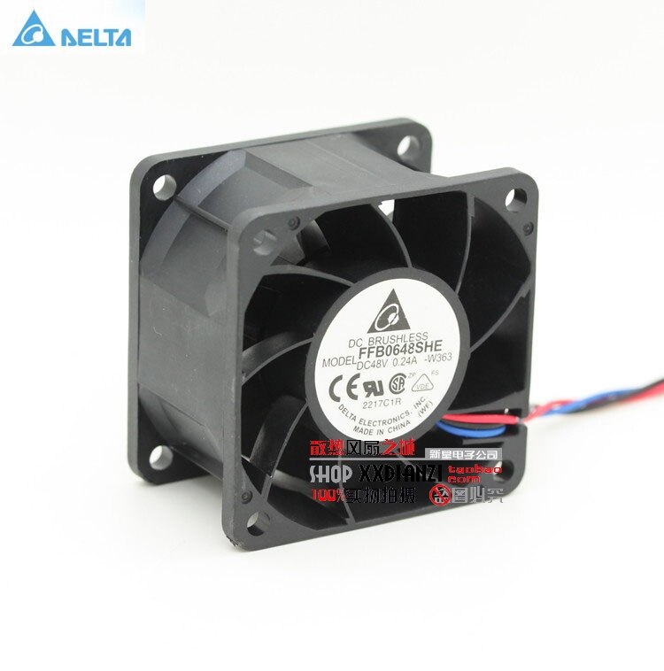 Delta FFB0648SHE 60x60x38mm 48V DC Axial Cooling Fan