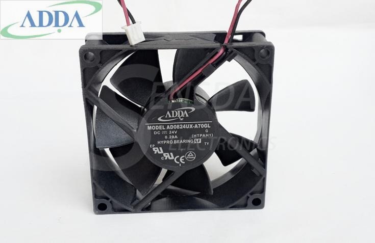 ADDA AD0824UX-A70GL 80x80x25mm 24V DC 0.29A Axial Cooling Fan