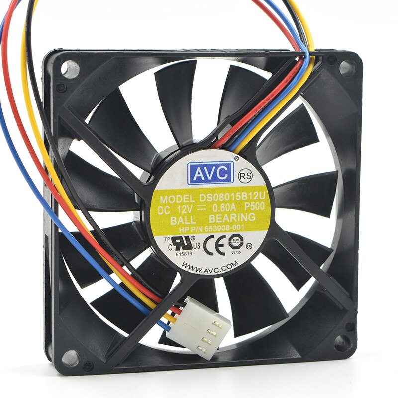 AVC DS08015B12U 80x80x15mm 12V DC 0.60A Axial Cooling Fan