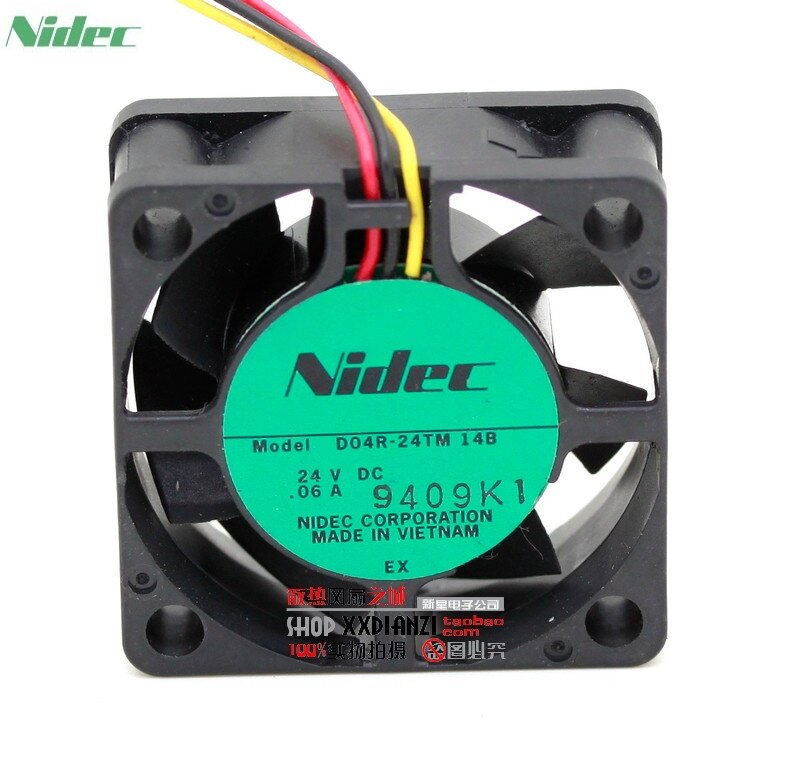 Nidec D04R-24TM 40x40x15mm 24V DC 0.06A Axial Cooling Fan