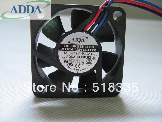 ADDA AD0412HB-G76 40x40x10mm 12V DC 0.1A 3-Wire Axial Cooling Fan