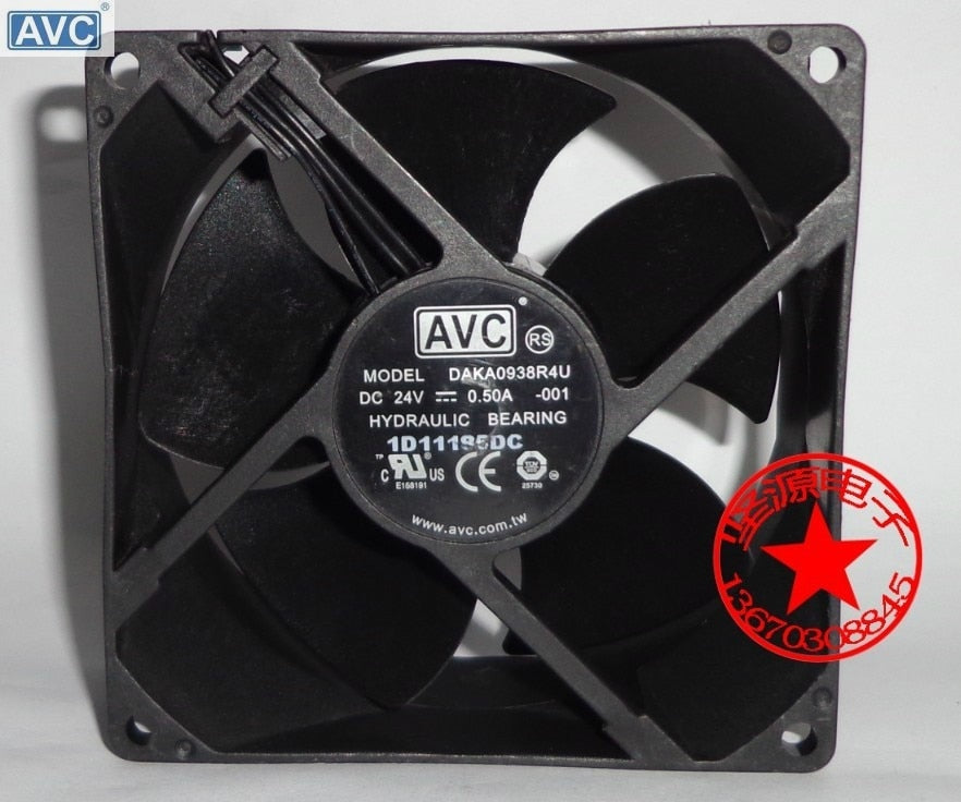 AVC DAKA0938R4U 92x92x38mm 24V DC 0.50A Axial Cooling Fan