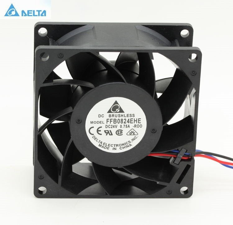 Delta FFB0824EHE 80x80x38mm 24V DC 0.75A Axial Cooling Fan