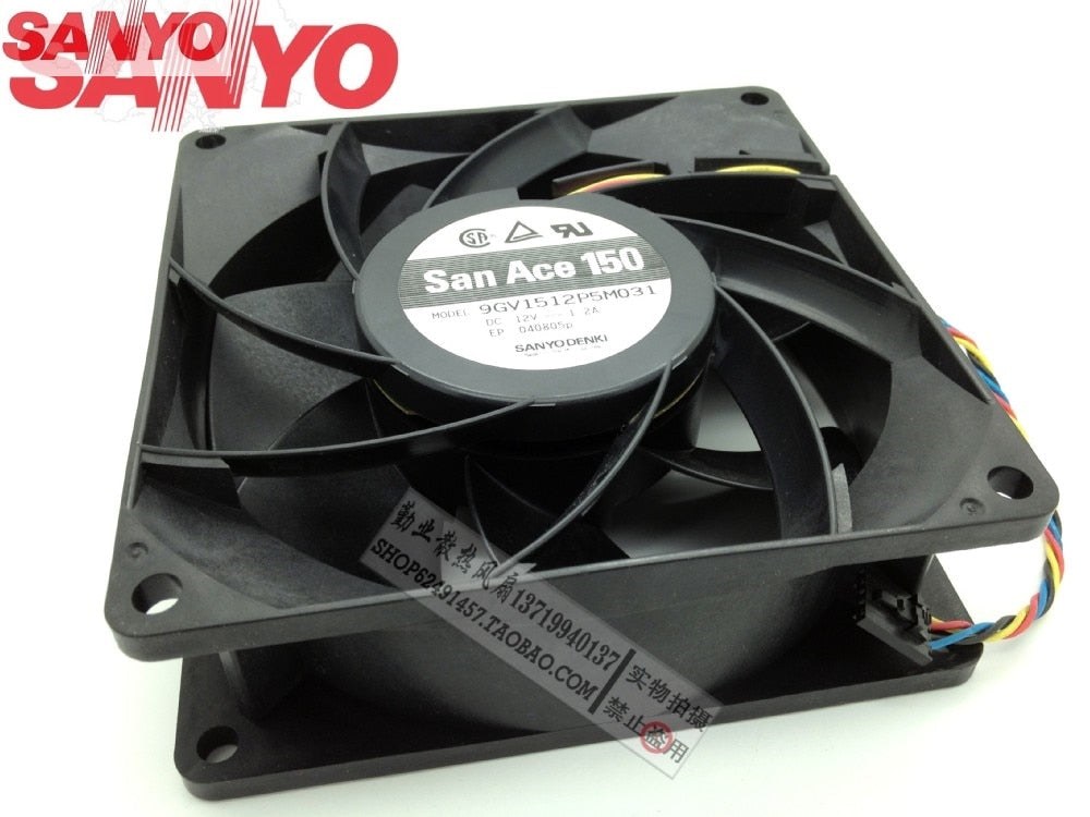 Sanyo Denki 9GV1512P5M031 150x150x50mm 12V DC 1.2A Axial Cooling Fan