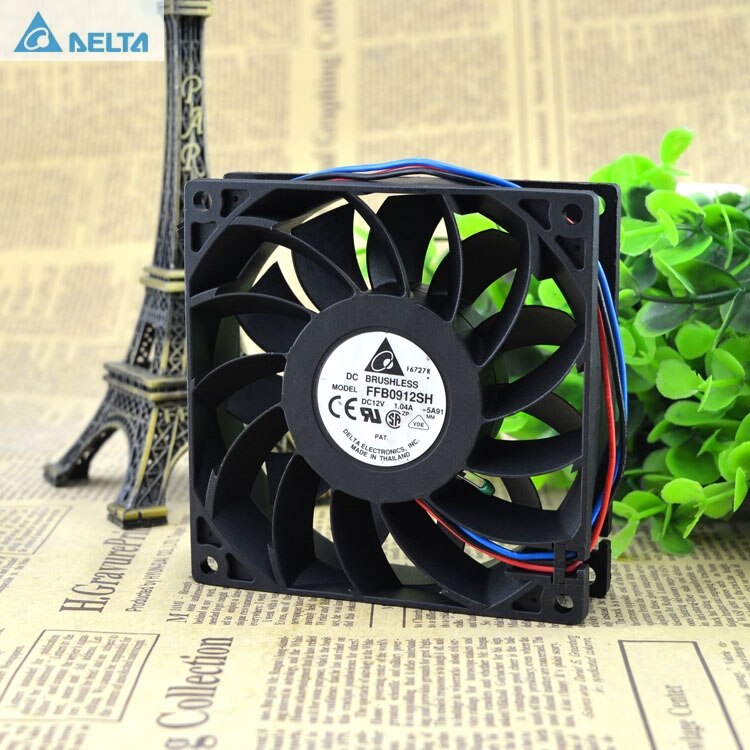 Delta FFB0912SH 92x92x25mm 12V DC 1.04A Axial Cooling Fan