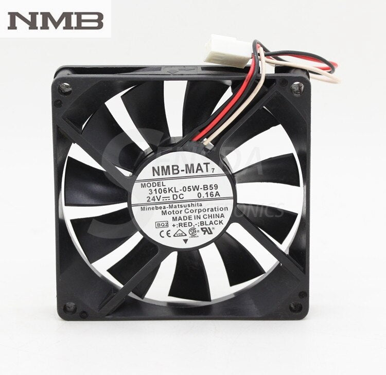NMB 3106KL-05W-B59 80x80x15mm 24V DC 0.16A Axial Cooling Fan