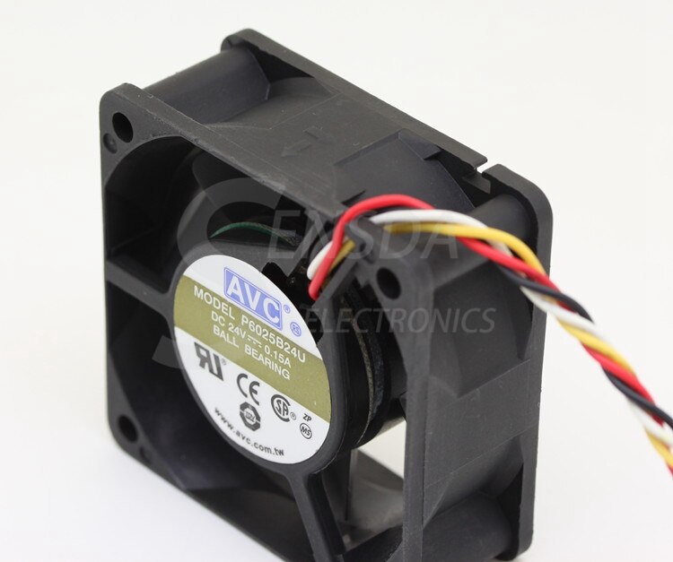 AVC P6025B24U 60x60x25mm 24V DC 0.15A Axial Cooling Fan