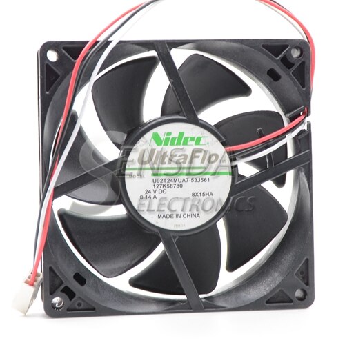 Nidec U92T24MUA7-53J561 90x90x25mm 24V DC 0.14A Axial Cooling Fan