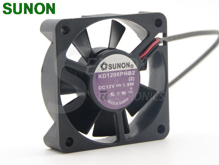 SUNON KD1206PHB2 60x60x15mm 12V DC Axial Cooling Fan