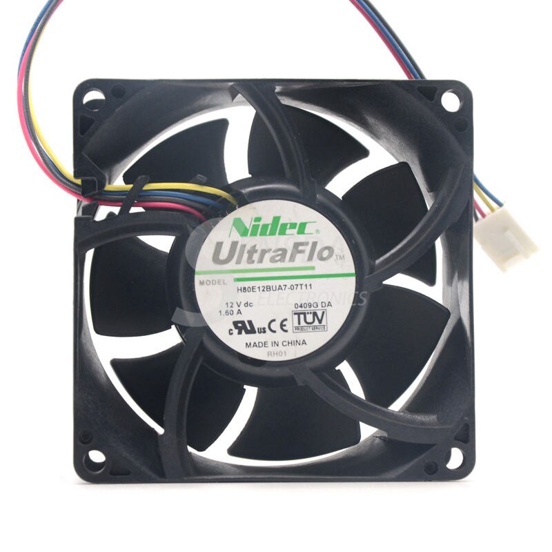 Nidec H80E12BUA7-07T11 80x80x38mm 12V DC 1.6A Axial Cooling Fan