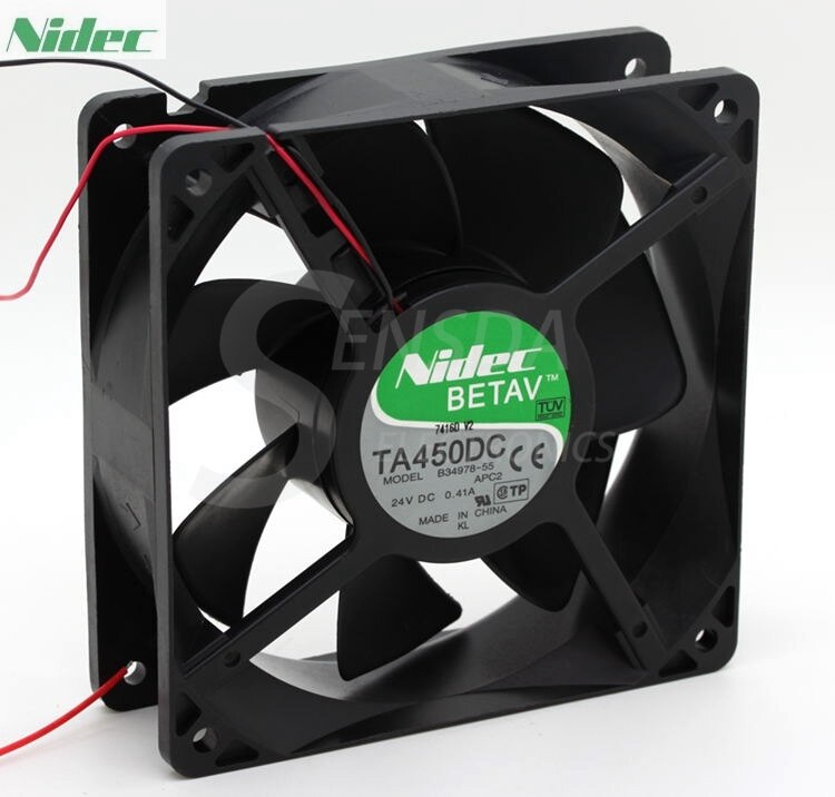 Nidec TA450DC 34x34x97mm 24V DC 0.41A 2-Wire Axial Cooling Fan