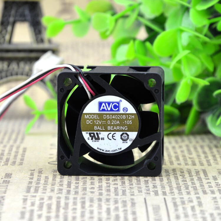 AVC DS04020B12H 40x40x20mm 12V DC 0.20A Axial Cooling Fan