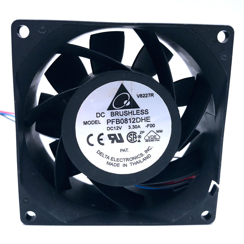 Delta PFB0812DHE 80x80x38mm 12V DC 2.75A Axial Cooling Fan