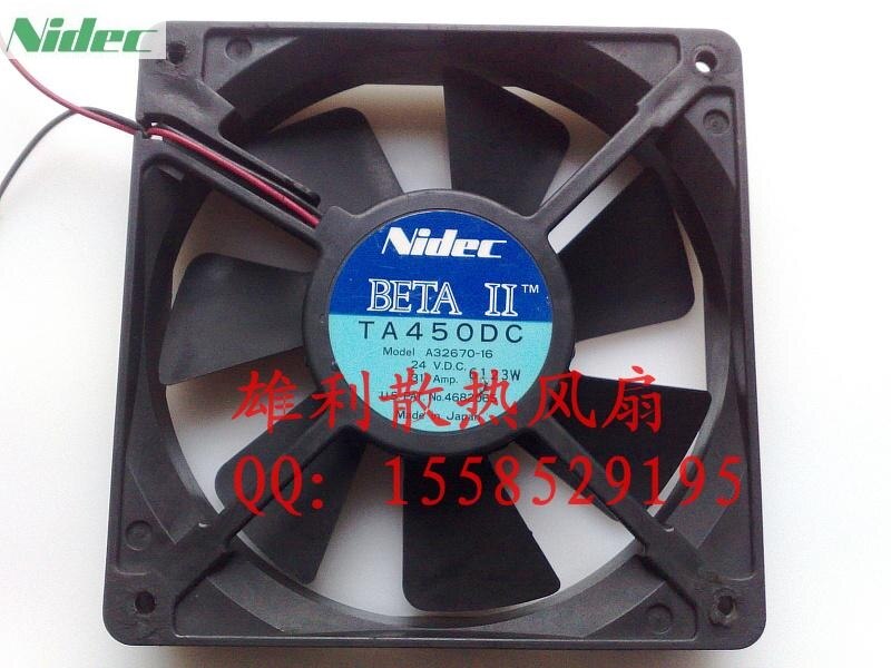 Nidec TA450DC 32x32x67mm 24V DC 0.31A 2-Wire Axial Cooling Fan