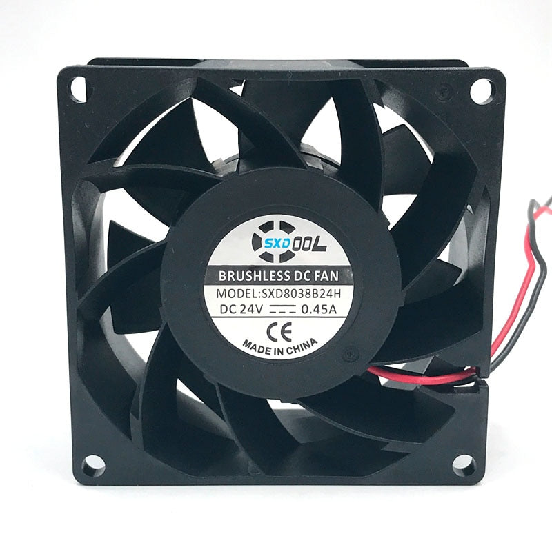 SXDOOL SXD8038B24H 24V DC 80x80x38mm Brushless Cooling Fan