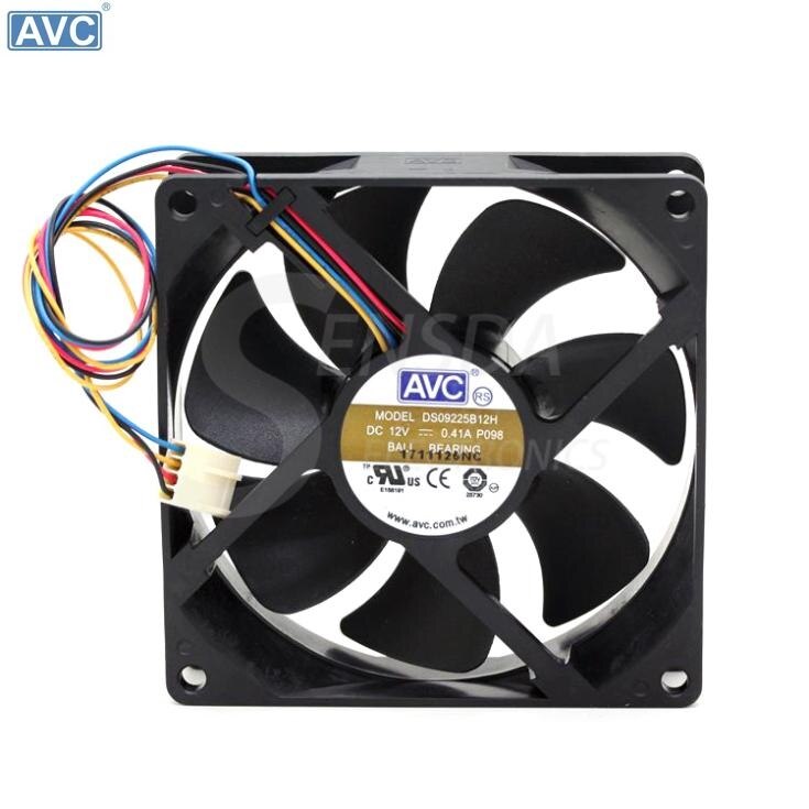 AVC DS09225B12H 92x92x25mm 12V DC 0.41A Axial Cooling Fan