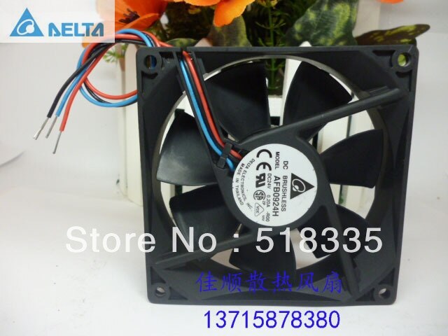 Delta AFB0924H 92x92x25mm 24V DC 0.20A Axial Cooling Fan