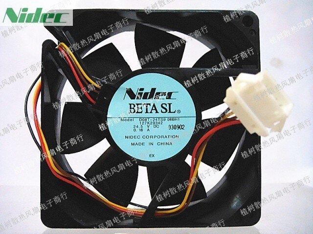Nidec D08T-24TS9 80x80x25mm 5V DC 0.16A Axial Cooling Fan
