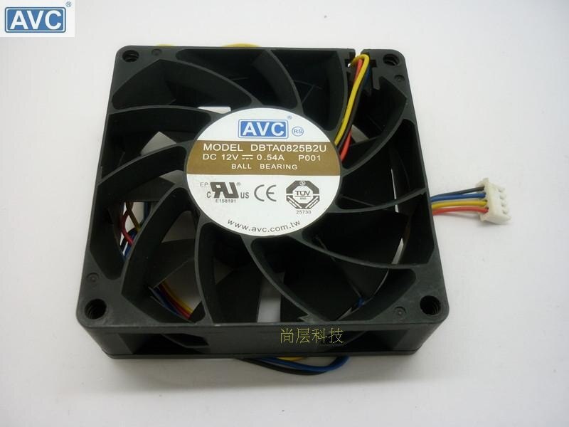 AVC DBTA0825B2U 80x80x25mm 12V DC 0.54A Axial Cooling Fan