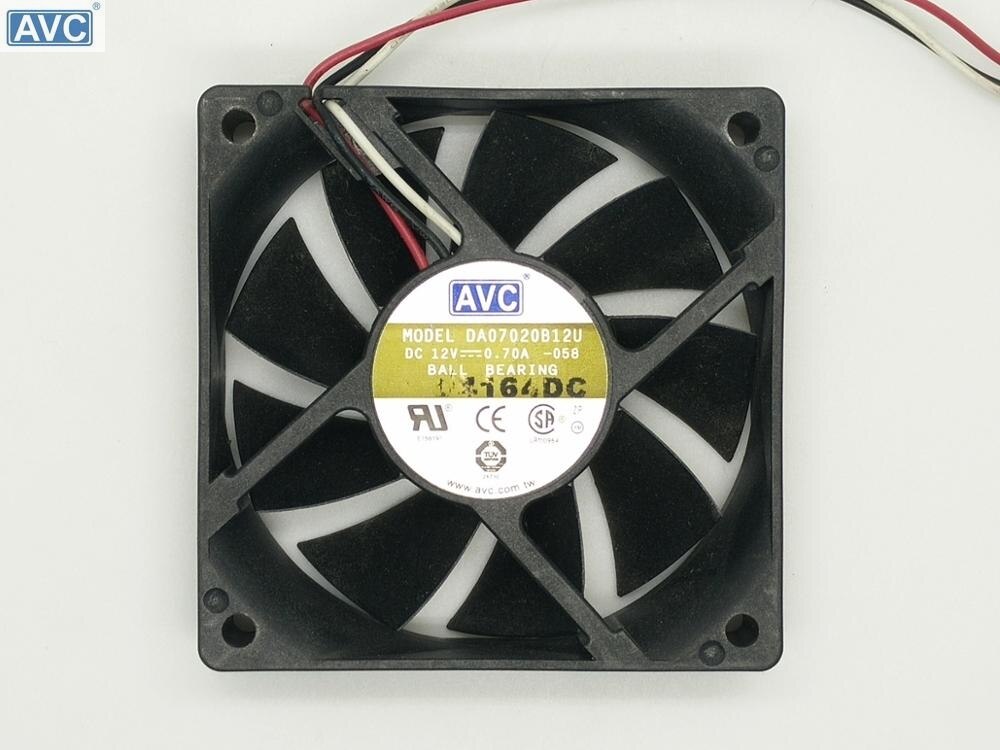 AVC DA07020B12U 70x70x20mm 12V DC 0.70A Axial Cooling Fan