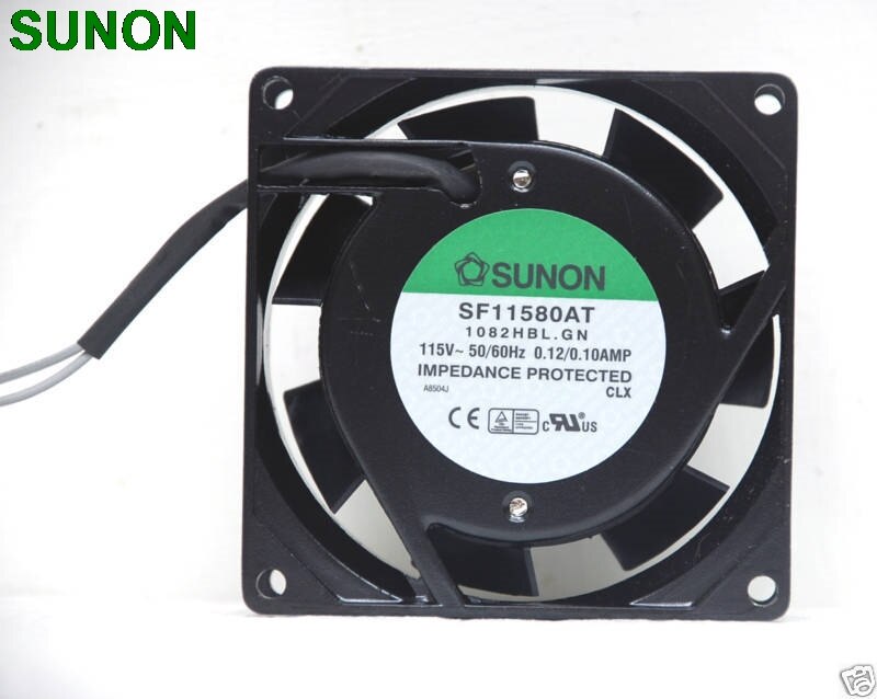 SUNON SF11580AT 80x80x25mm 115V AC Axial Cooling Fan