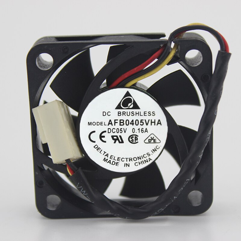 Delta AFB0405VHA 40x40x10mm 5V DC 0.16A 3-Wire Axial Cooling Fan