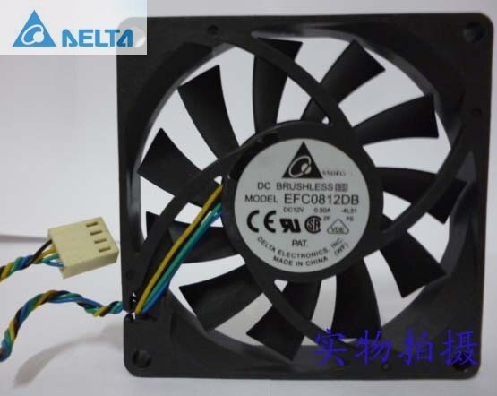 Delta EFC0812DB 80x80x15mm 12V DC 0.33A DC Axial Fan