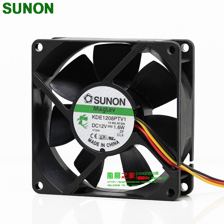 SUNON KD1208PTV1 80x80x25mm 12V DC Axial Cooling Fan