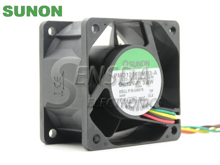 SUNON PMD1206PMB3-A 60x60x38mm 12V DC Axial Cooling Fan