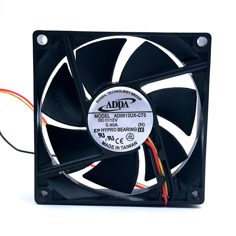 ADDA AD0812UX-C73 80x80x20mm 12V DC 0.40A Axial Cooling Fan