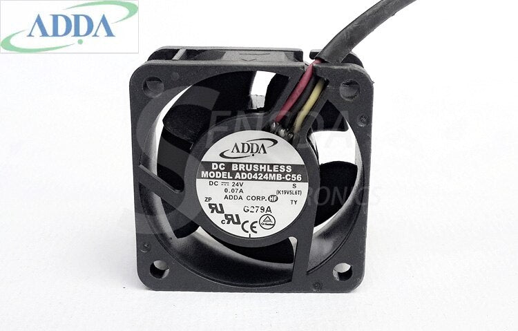 ADDA AD0424MB-C56 40x40x20mm 24V DC Industrial Cooling Fan
