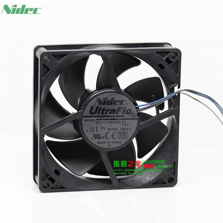 Nidec U92T12MGB7-52 90x90x25mm 12V DC 0.18A Axial Cooling Fan