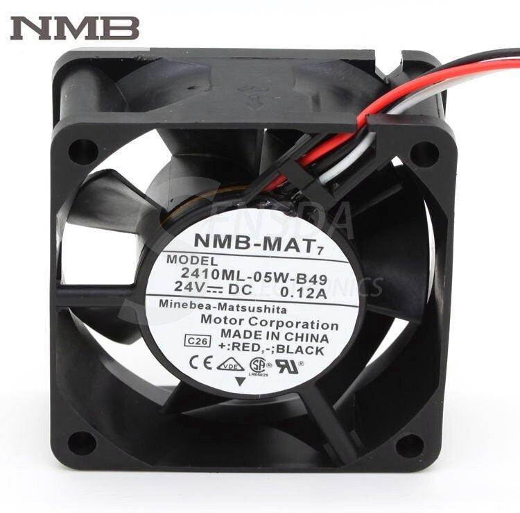 NMB 2410ML-05W-B49 24x24x10mm 24V DC 0.12A Axial Cooling Fan