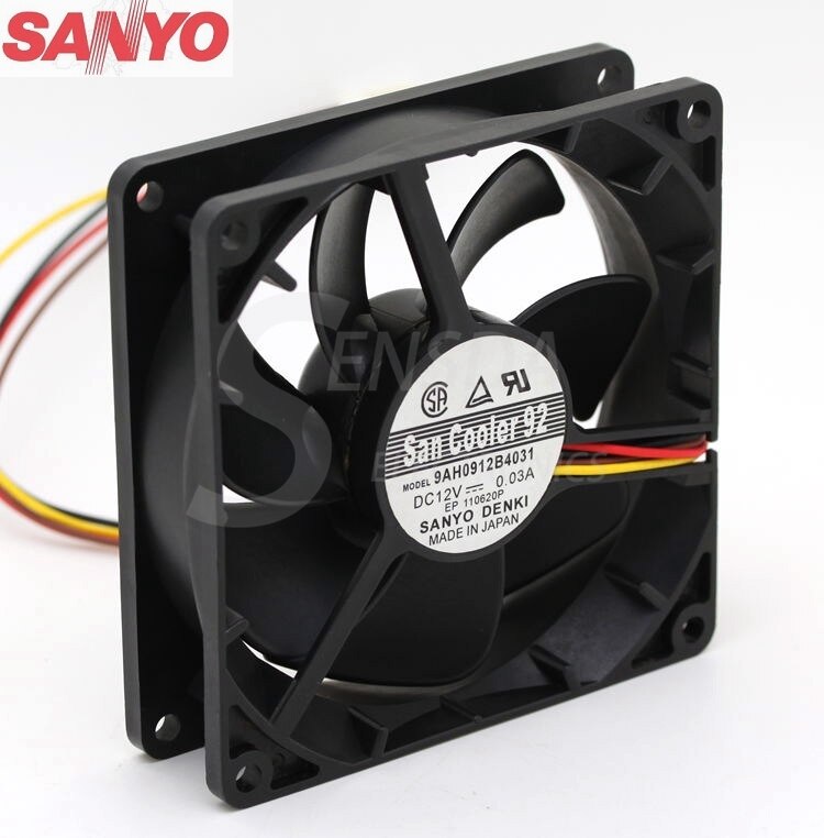 SANYO 12V DC 0.03A Axial Cooling Fan