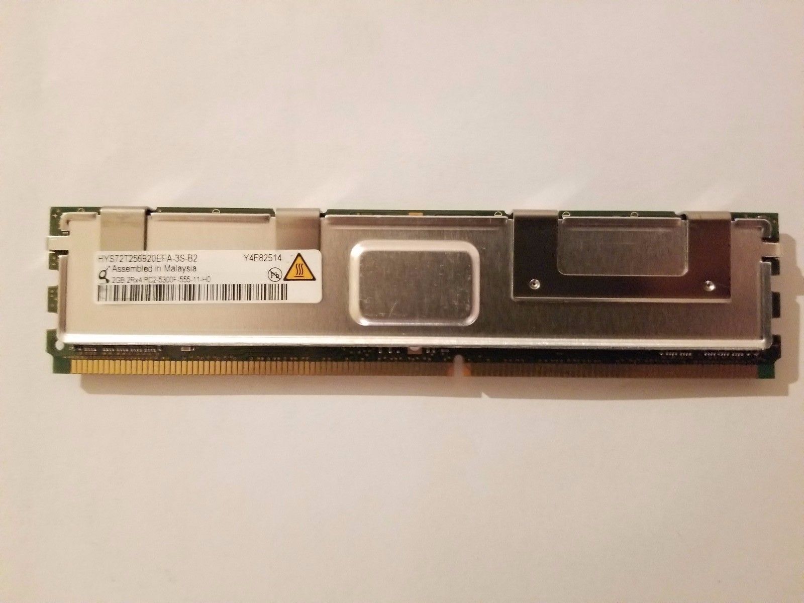 QIMONDA 2GB DDR2-667 PC2-5300F 2Rx4 ECC FB-DIMM Server Memory -  HYS72T256920EFA-3S-B2.