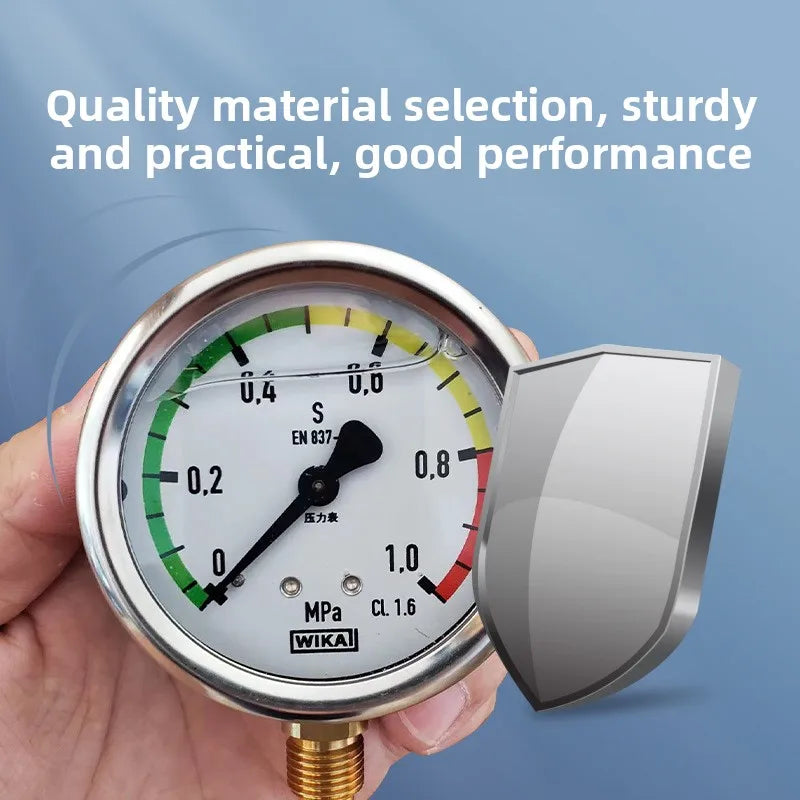 For WIKA Series 213.53 Digital Stainless Steel Pressure Gauge Bottom Mounting Brass Material for Barometers