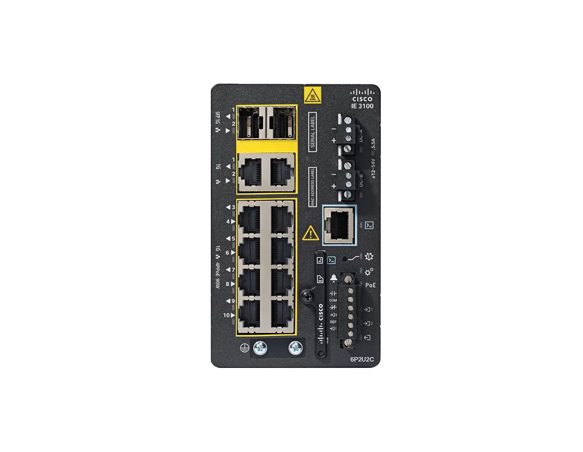 Cisco Catalyst IE-3100-6P2U2C-E Rugged Managed PoE+ Switch