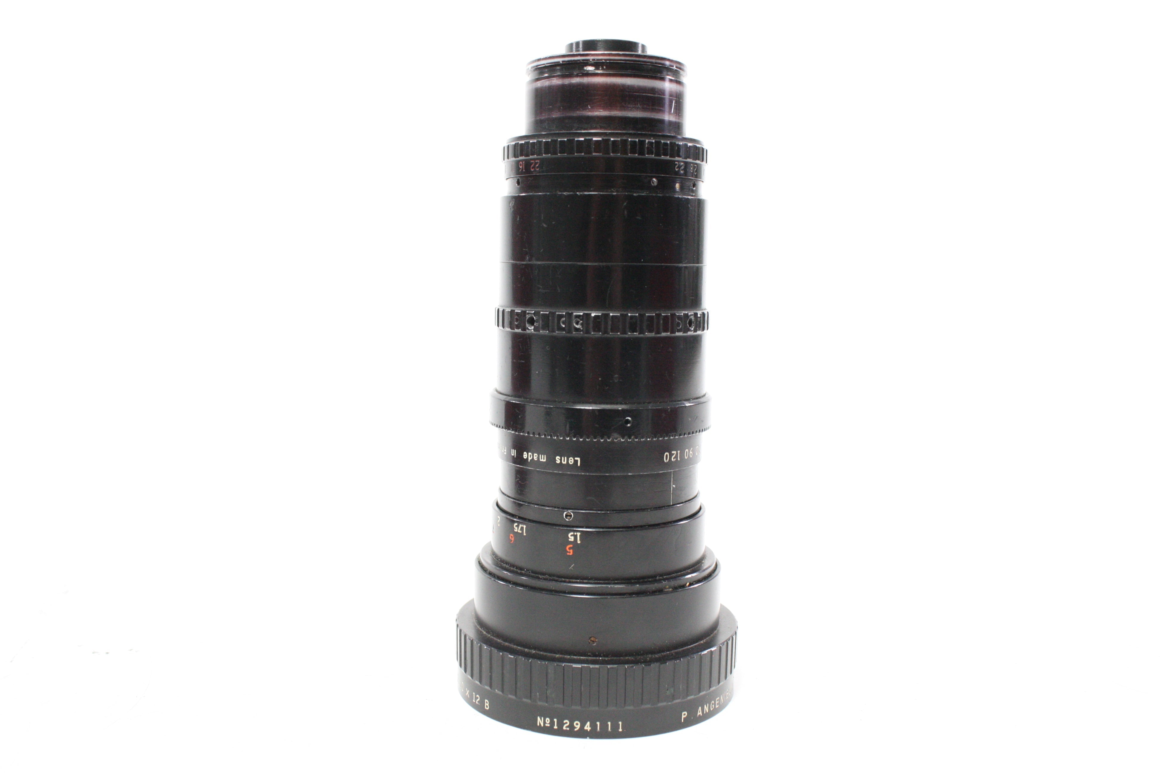 P. Angenieux Paris 12-120mm f/2.2 Angenieux-Zoom Type 10x12 B Lens for Arri Flex Mount AS-IS