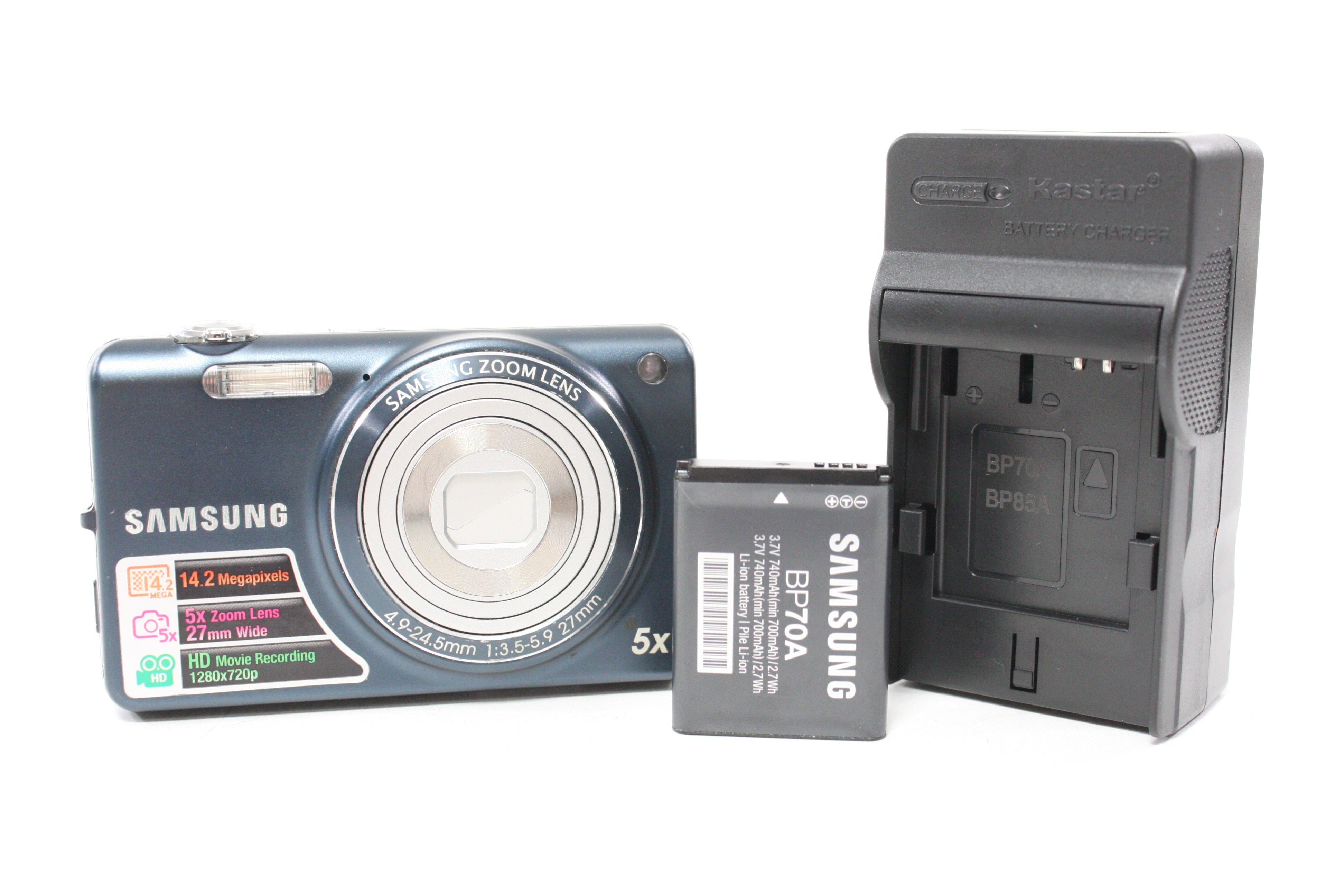 Samsung ST65 Digital Point and Shoot Camera 5x zoom 14.2mp (Blue)