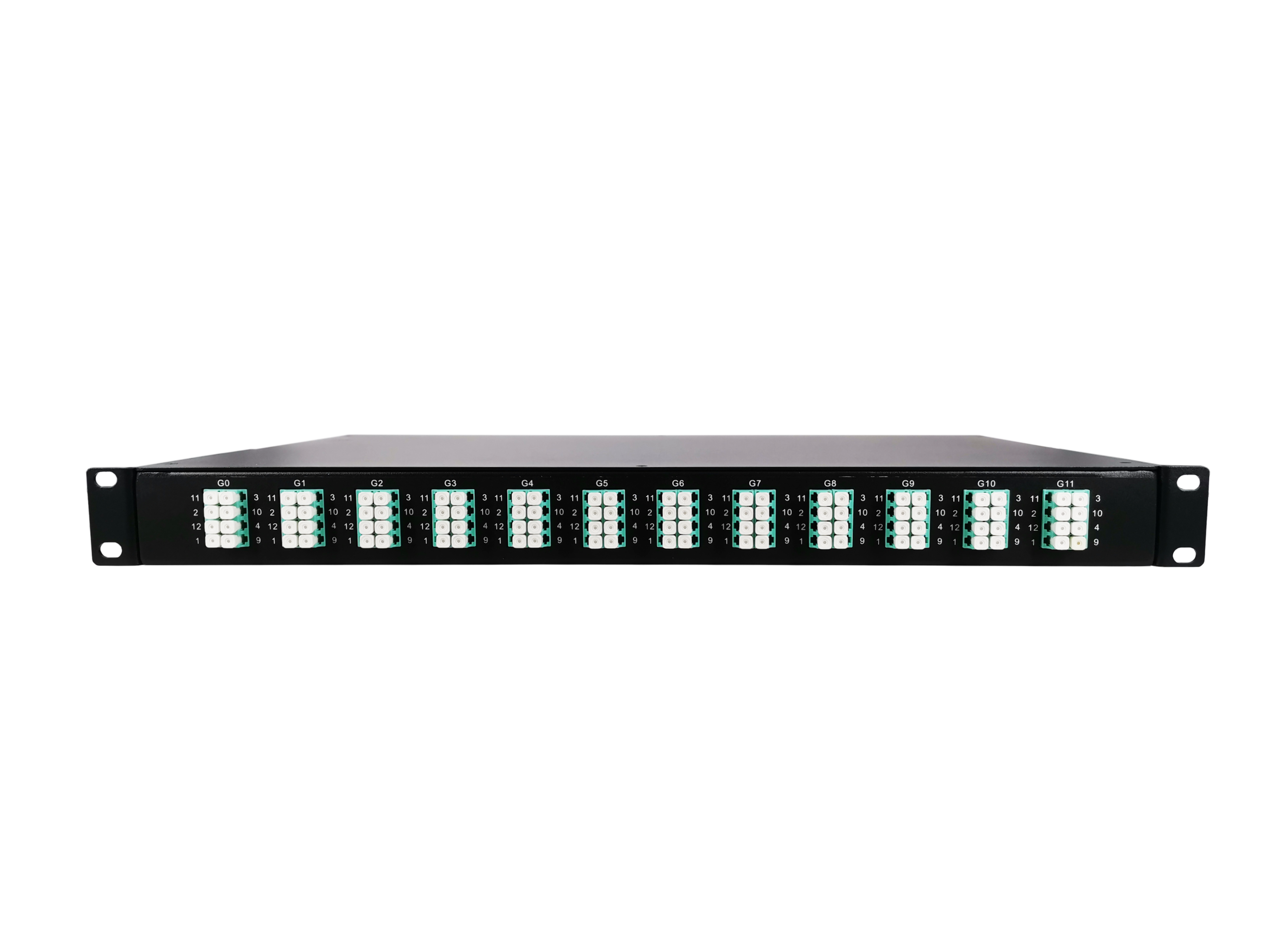 12x MTP-8, 96 Fibers LC OM4 Multimode, Universal Polarity, HD1U Breakout Cassette, 40G/100G to 10G/25G