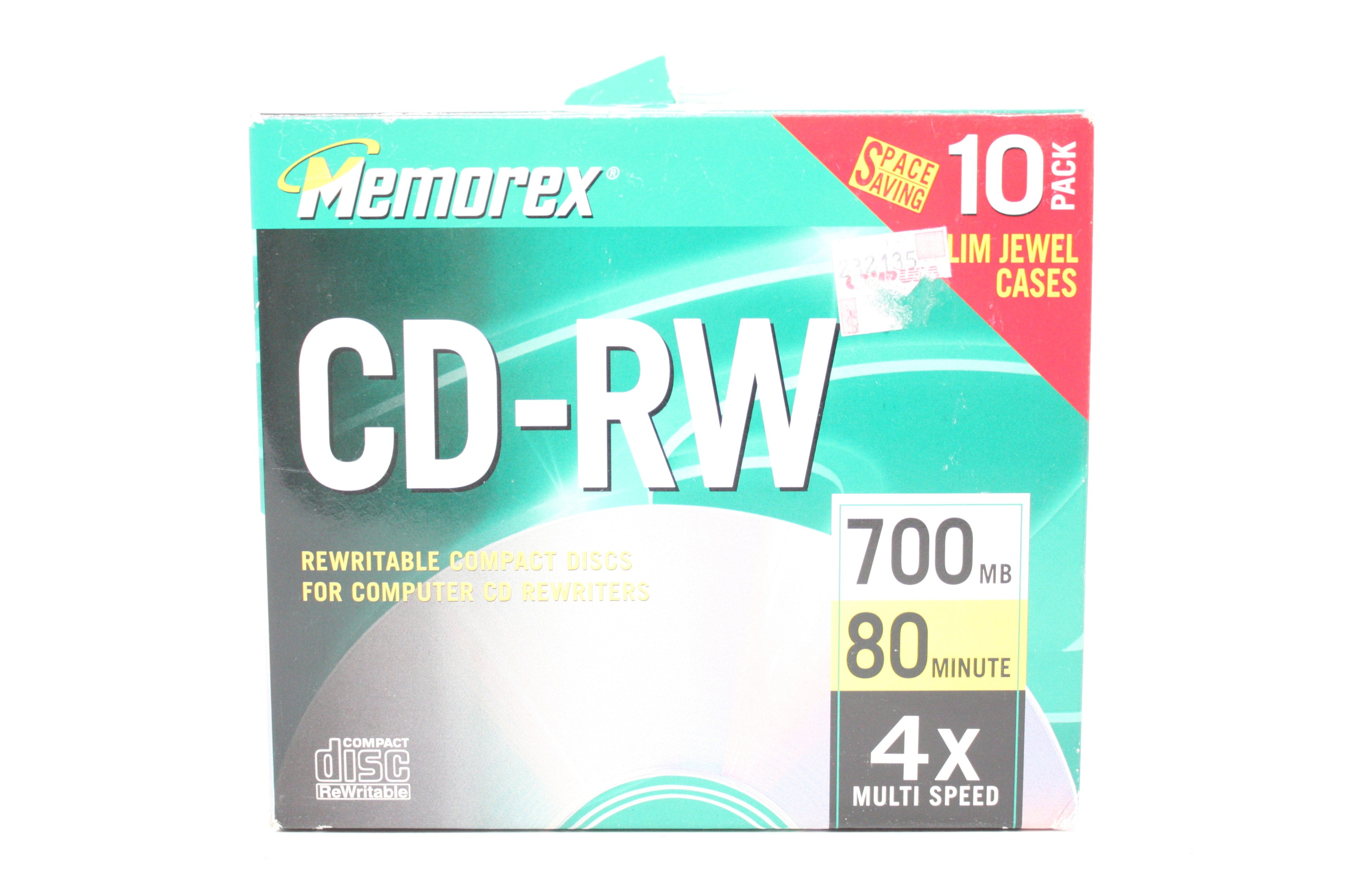 Memorex CD-RW Rewritable Compact Discs for Computer CD Rewriters 10 Pack
