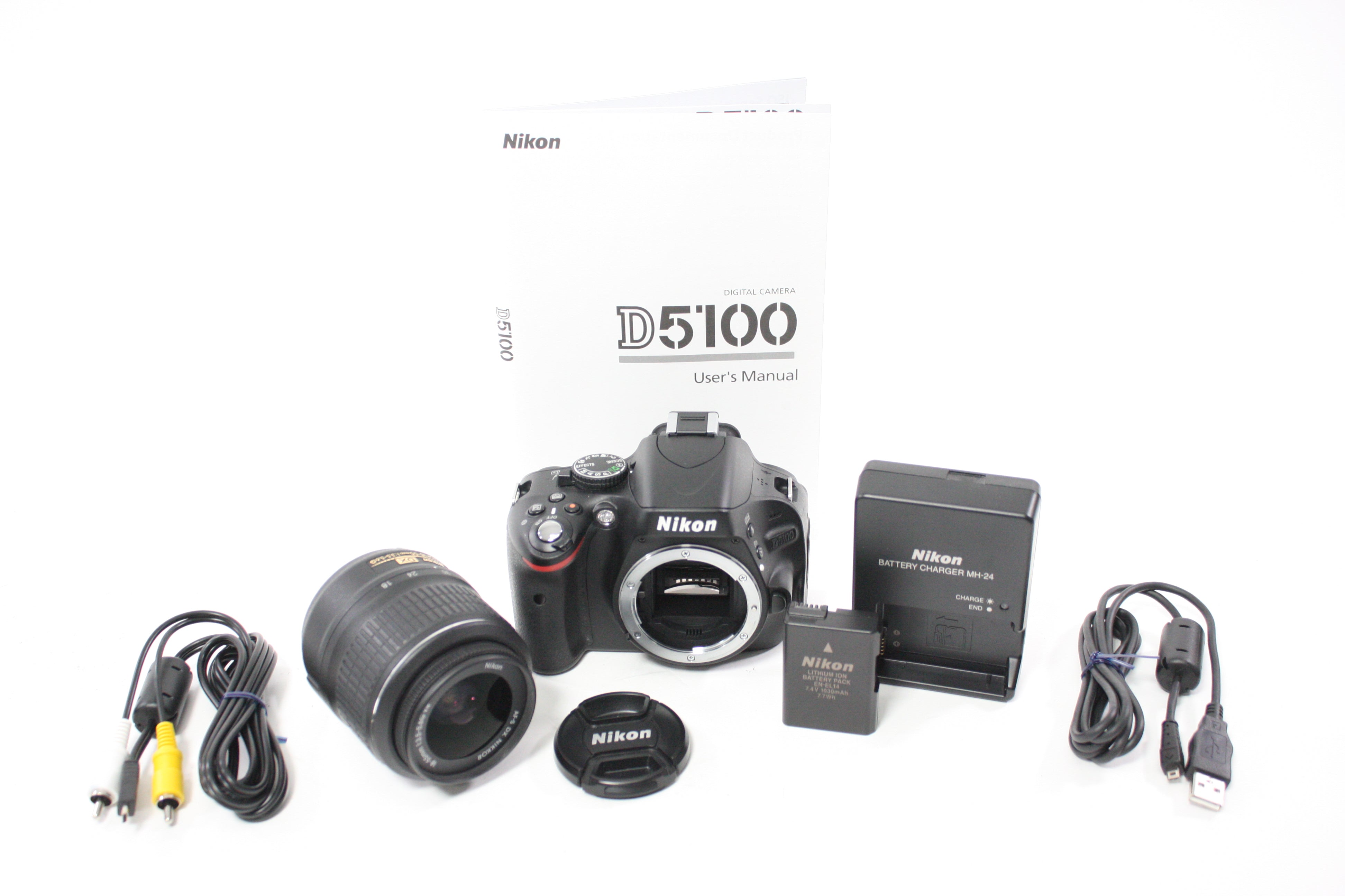 Nikon D5100 DSLR Camera with 18-55mm f/3.5-5.6G VR AF-S Nikkor Lens with Shutter Count 2,380