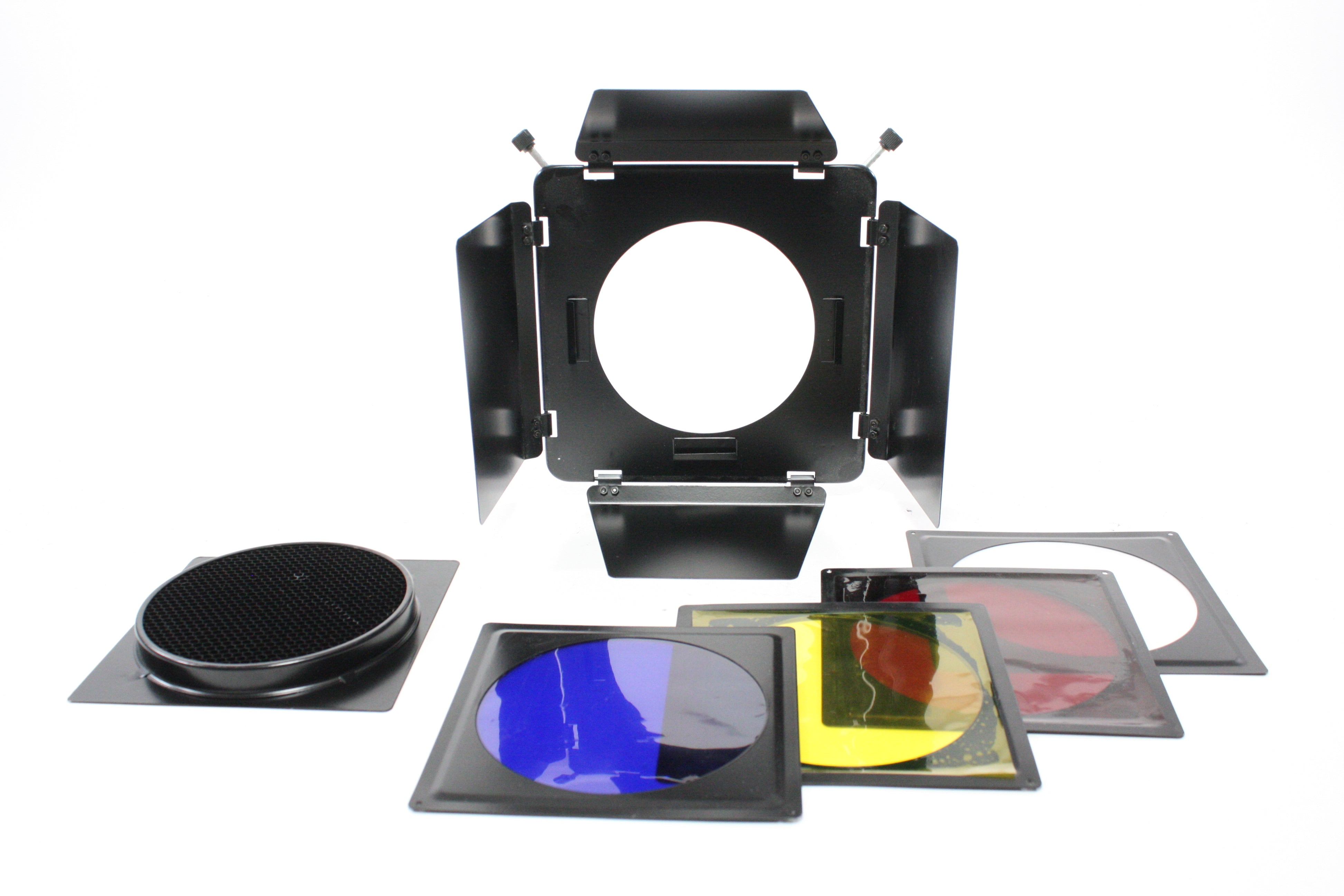 Generic Barndoor Set with Gel Filters and Honeycomb Filter