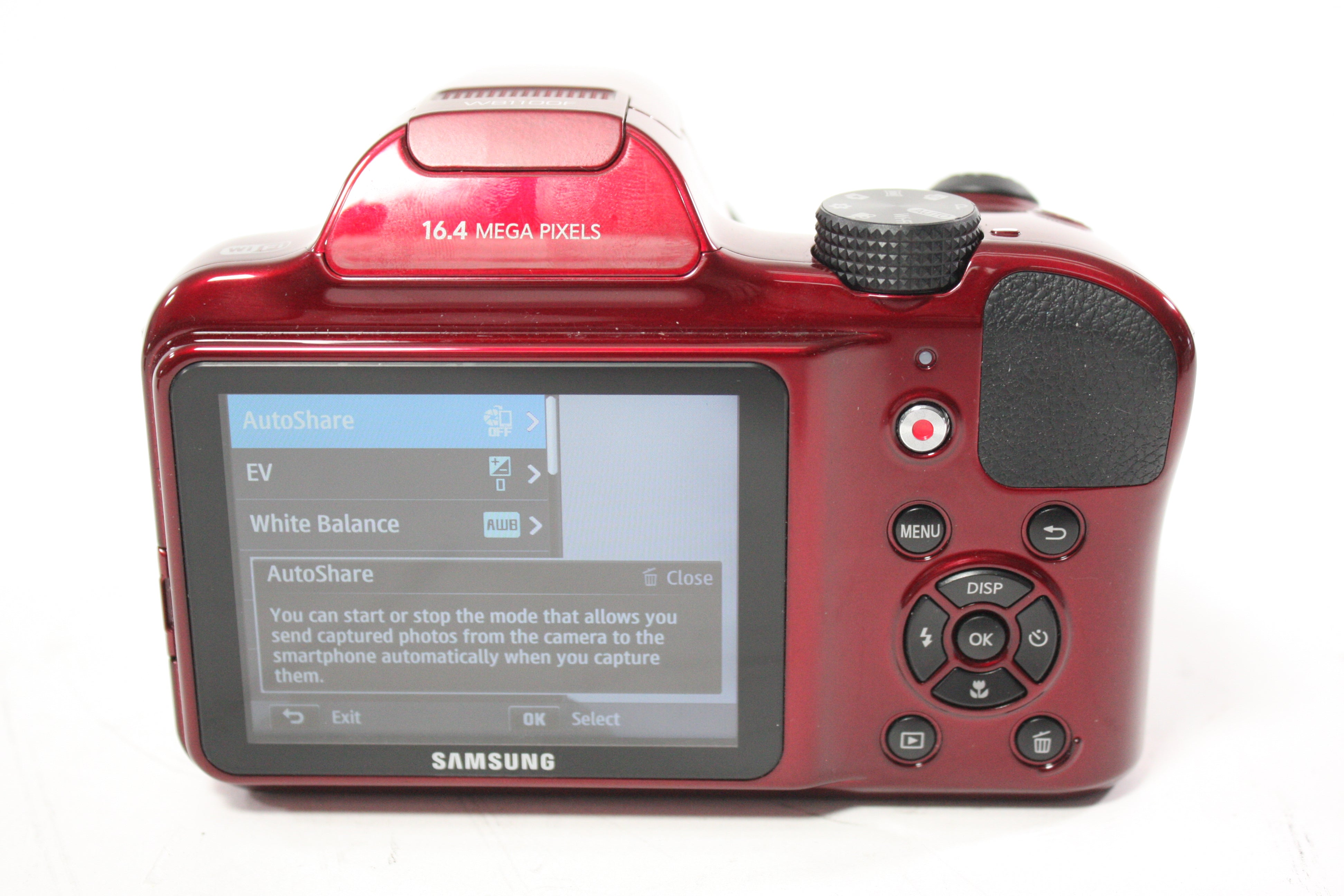 Samsung WB1100F Digital Point and Shoot Camera 35x Zoom 16.2mp (Red)