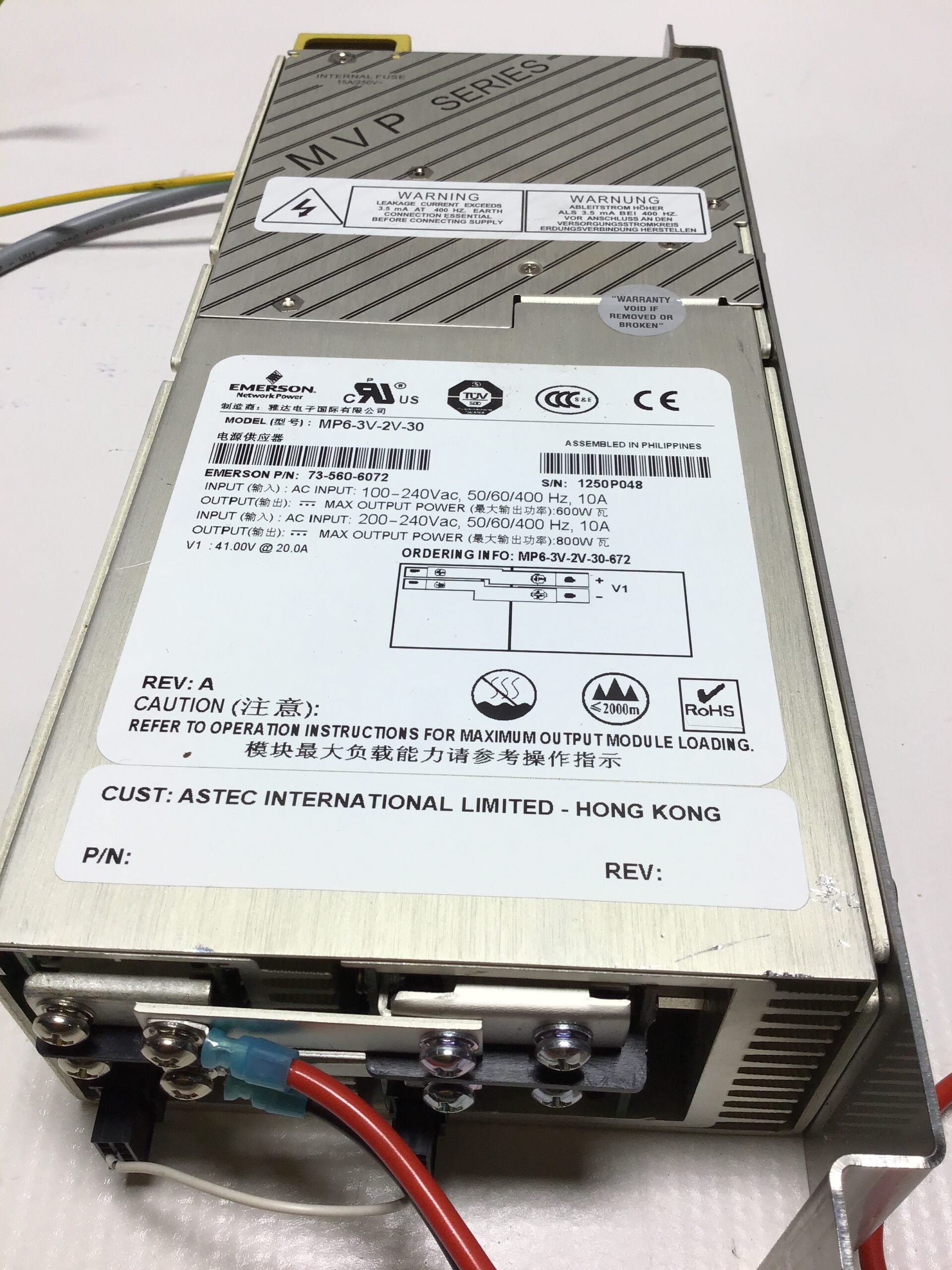 Emerson MP6-3V-2V-30 MVP Series MP6 Power Supply - Image 3