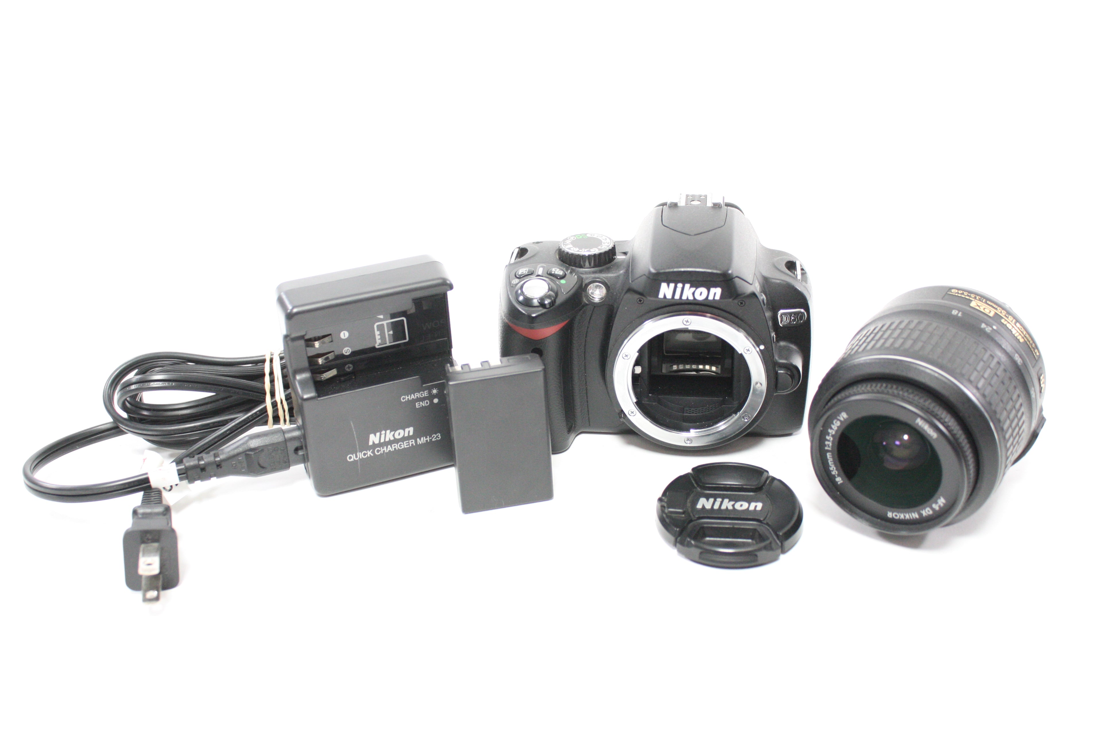 Nikon D60 DSLR Camera with Nikon 18-55mm f/3.5-5.6 G VR AF-S Nikkor Lens with Shutter Count 12,381
