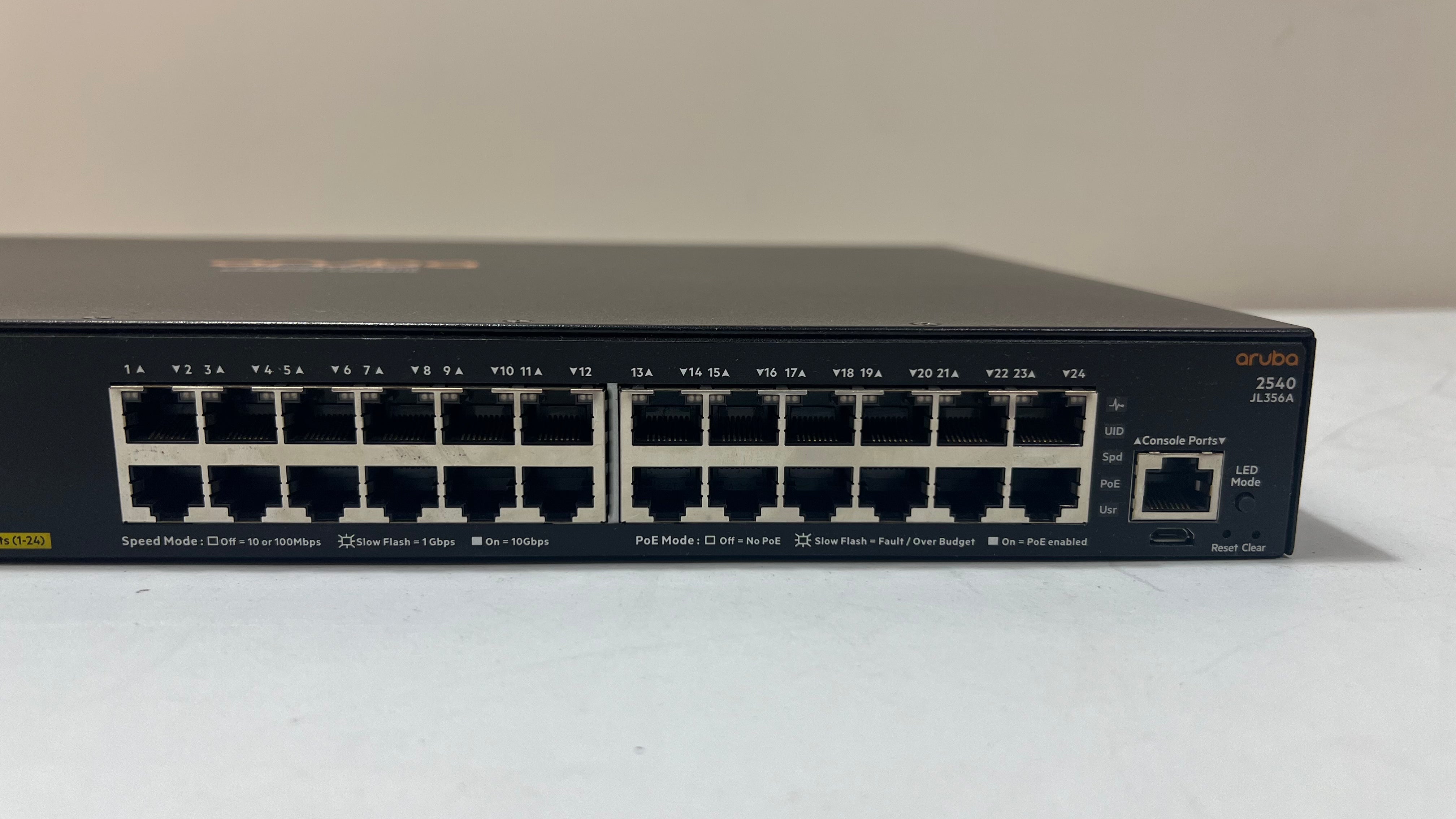 Aruba JL356A - 2540 24G Switch Label Detail | Alo Tech Solutions