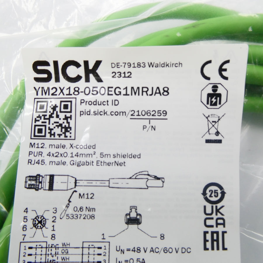 SICK YM2X18-050EG1MRJA8 2106259 60VDC NSMP