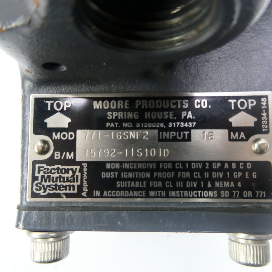 MOORE PRODUCTS 771-16SNF2 15792-11S10ID (AS PICTURED) NSNP