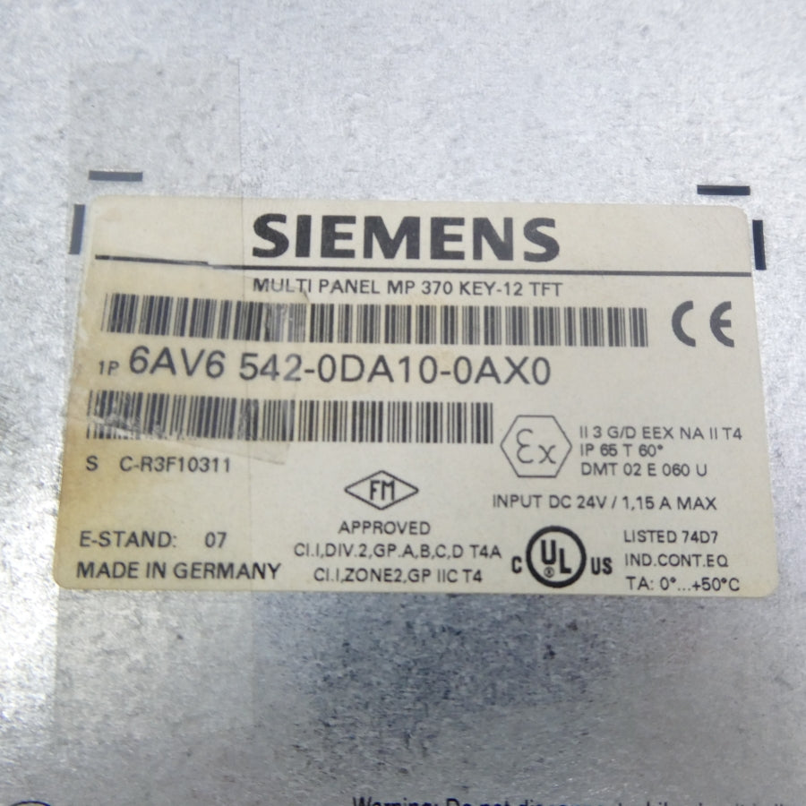 SIEMENS 6AV6542-0DA10-0AX0 24VDC UNMP